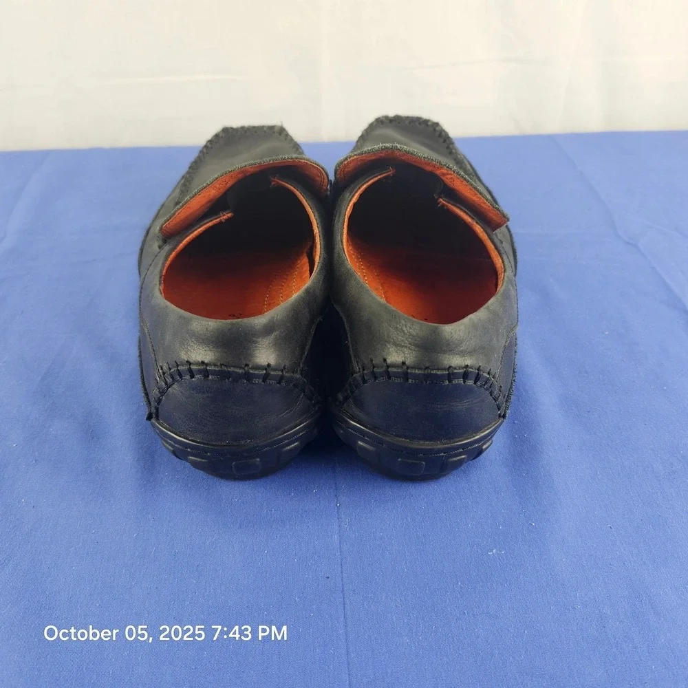 Robert Wayne Rays Men's Slip On Shoes Black Square Toe Sz‎ 8